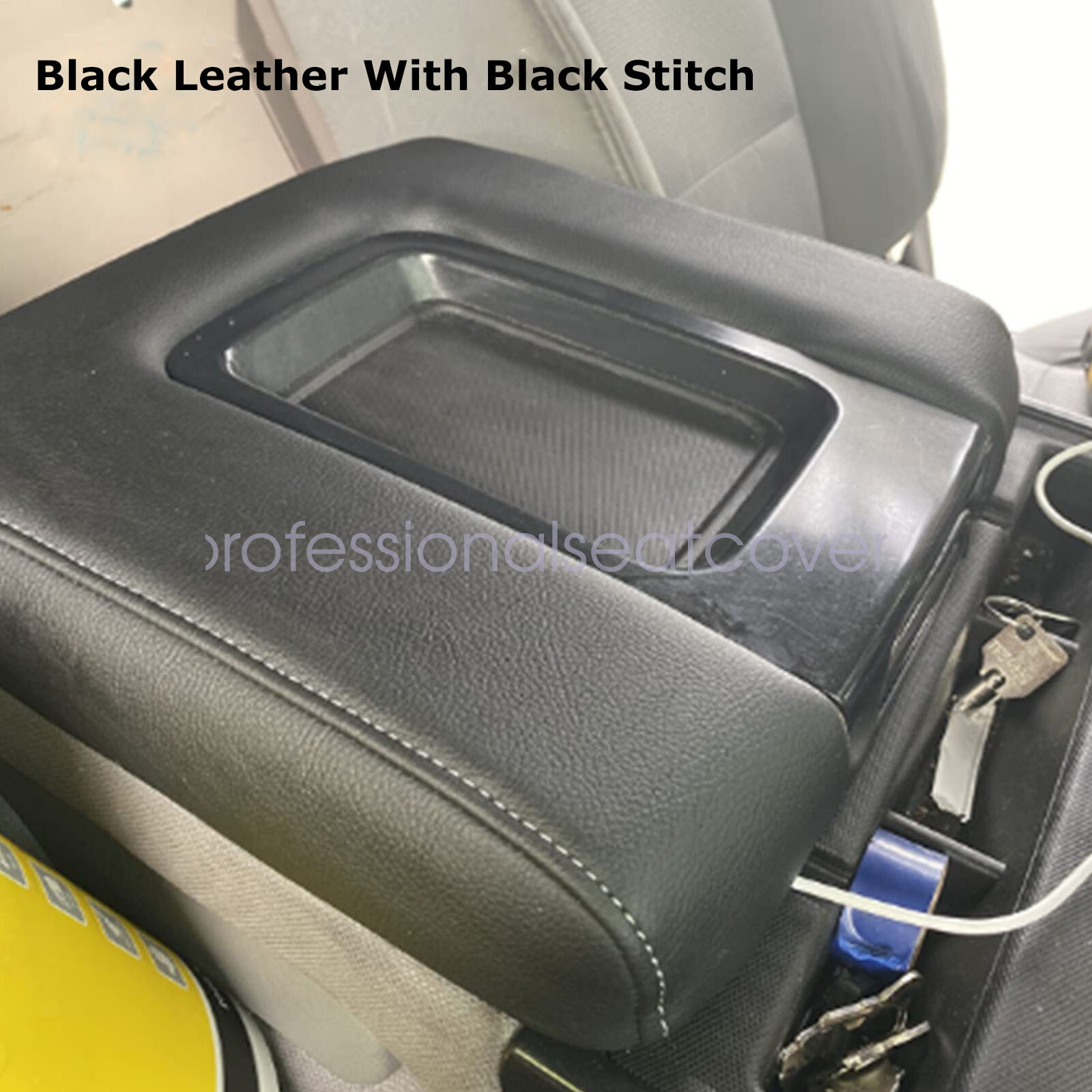 Replacement Console Lid Armrest Cover For 14-18 Chevy Silverado GMC Sierra Black