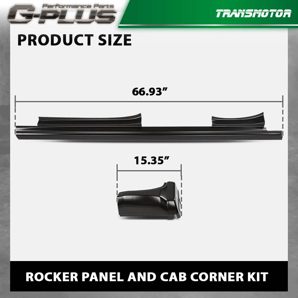 Rocker panel and Cab corner Kit for 14-18 Chevrolet Pickup Silverado Double Cab