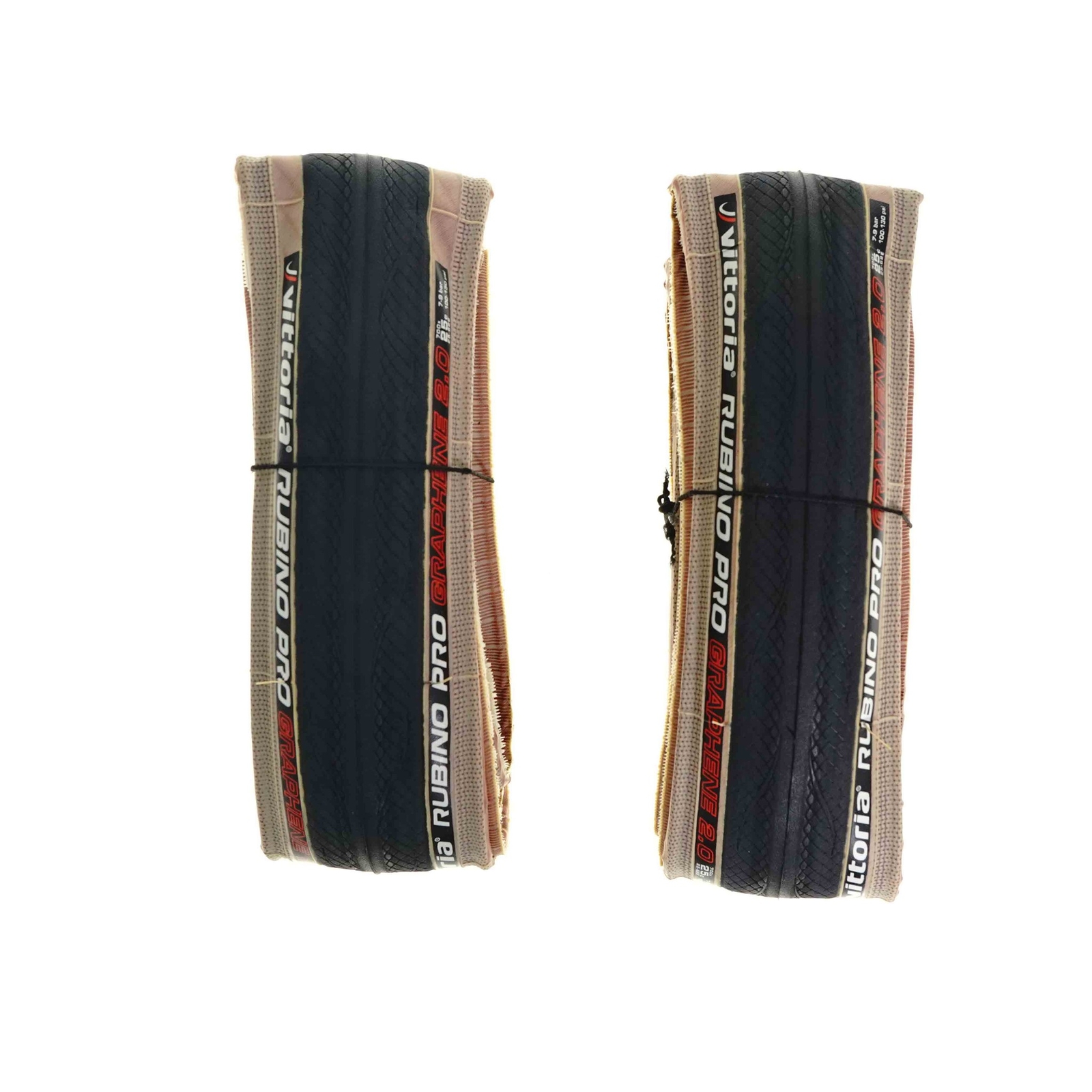 Vittoria Rubino Pro G2.0 Road Clincher 700x25C/28C Para Black/Tan 1 or 2 Tire