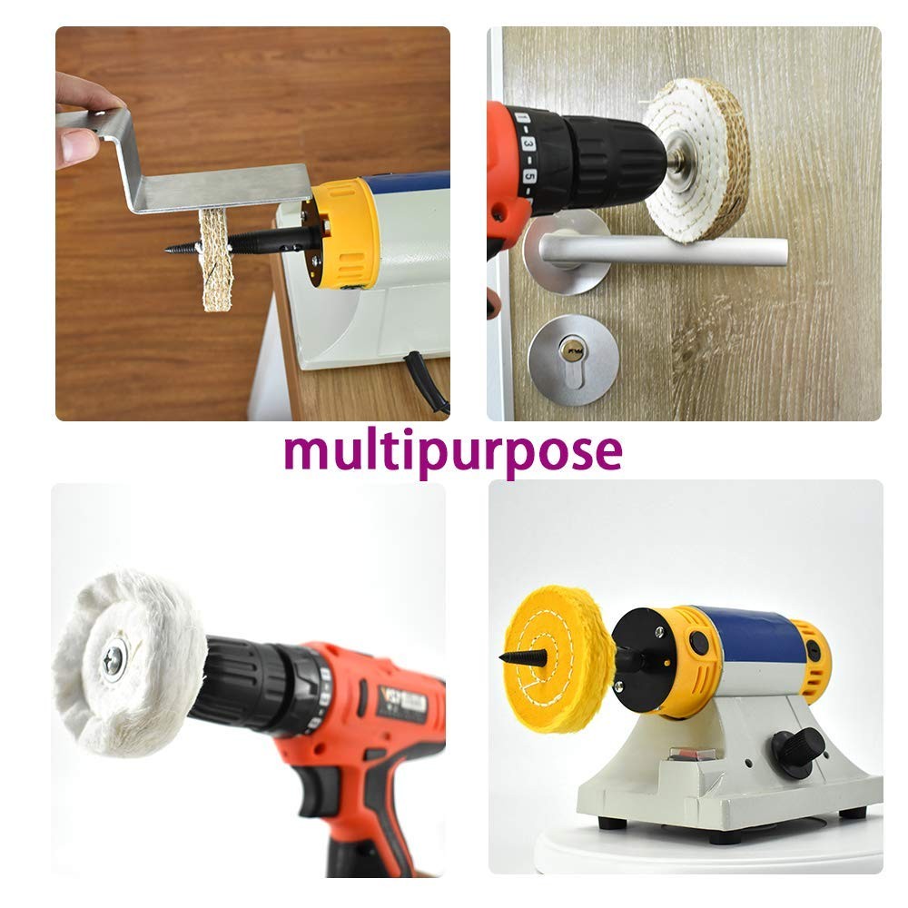 5PCS 3in Buffing Polishing Wheels Kit with 1/4in Drill Shank