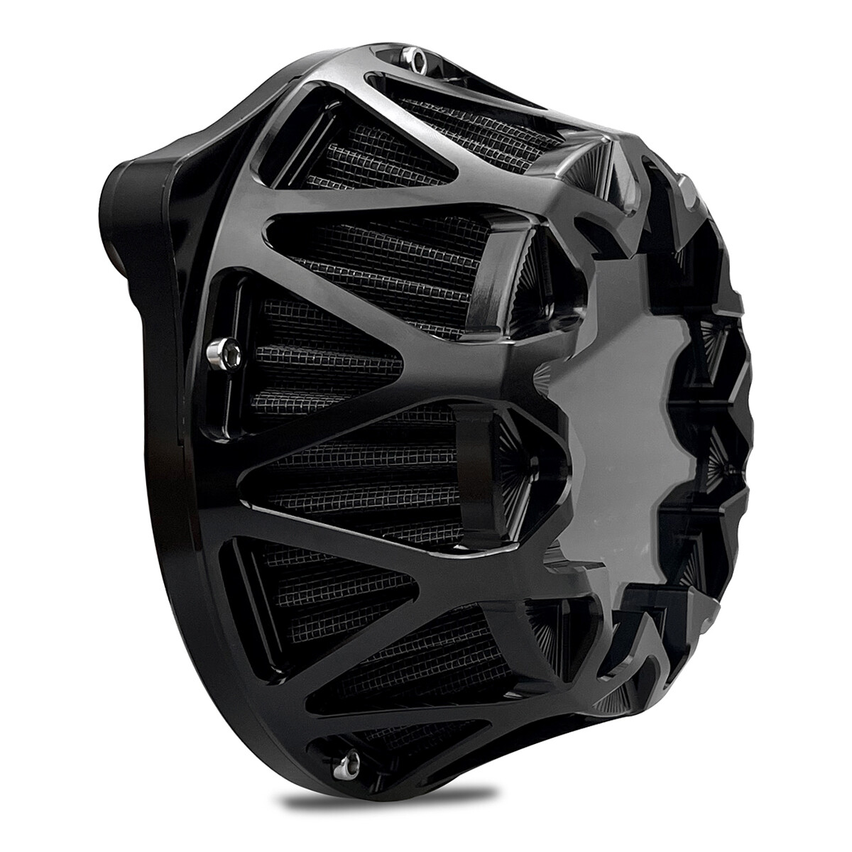 Black Cross Air Cleaner Filter For Harley Softail Slim Dyna FXDB Fat FXDF 00-15