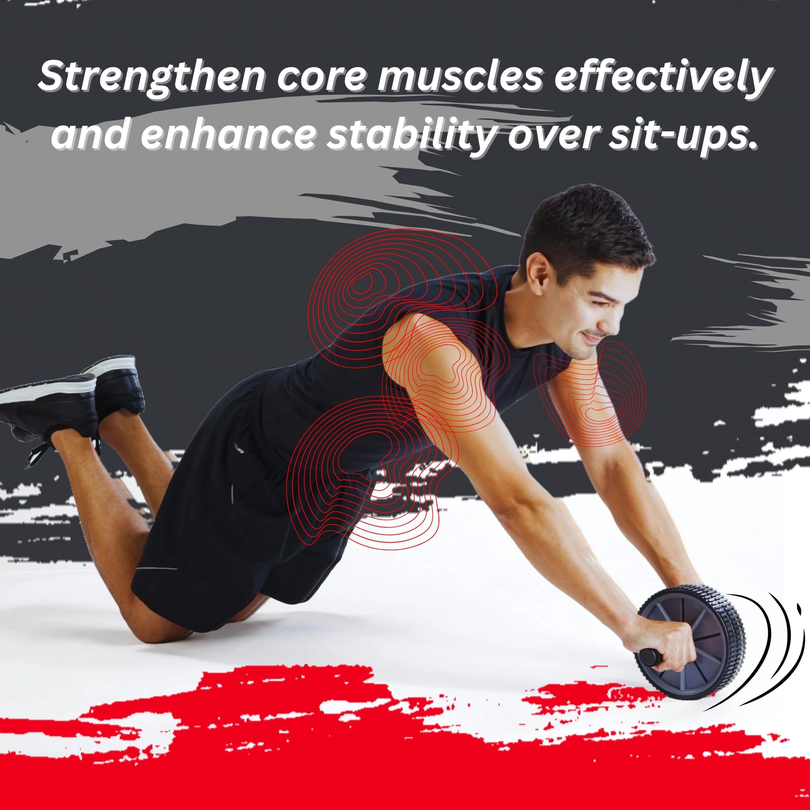 U.S. JACLEAN Core Fitness Wheel - Ab Roller Wheel for Core Workout, Abdominal St