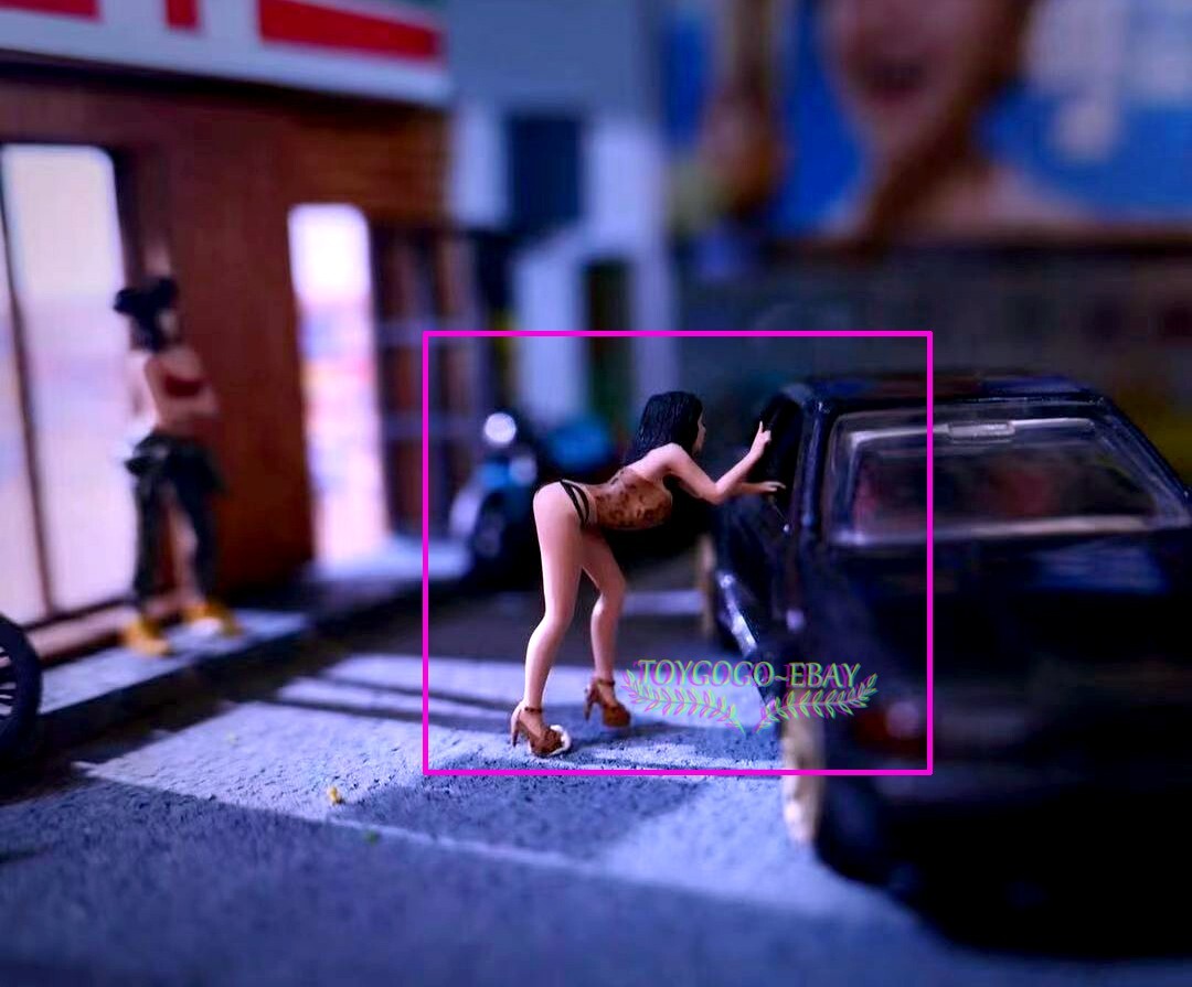 miniature 1/64 figure Nighttime Beauty sexy girl Approaching Your Car diorama