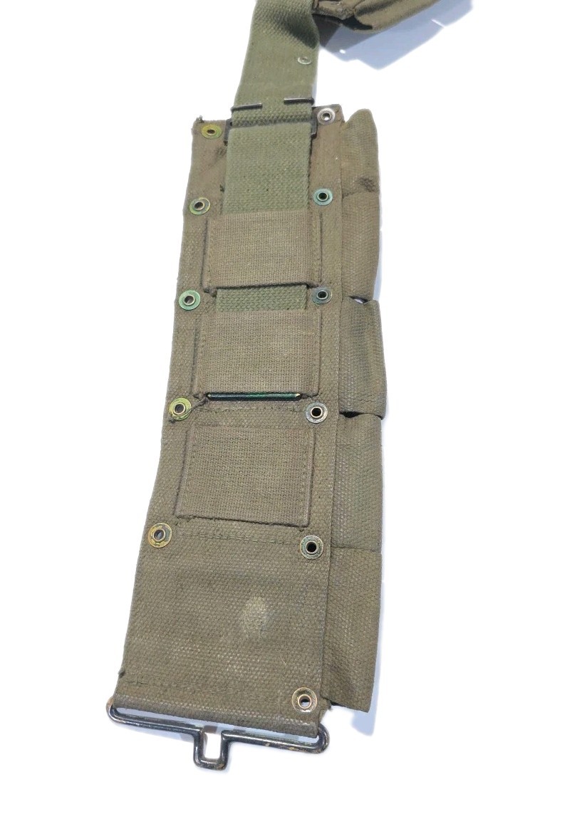 Korean War 1952 OD M-1923 Cartridge Belt Dismounted By J.Q.M.D Original (A)