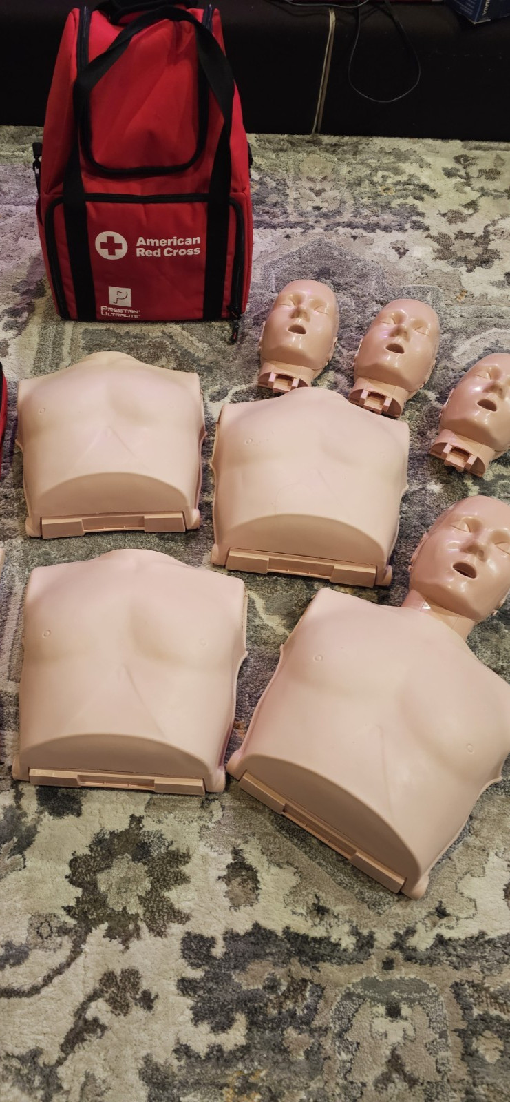 4-Pack AMERICAN RED CROSS ADULT CPR Manikins w Feedback, PRESTAN mannequins