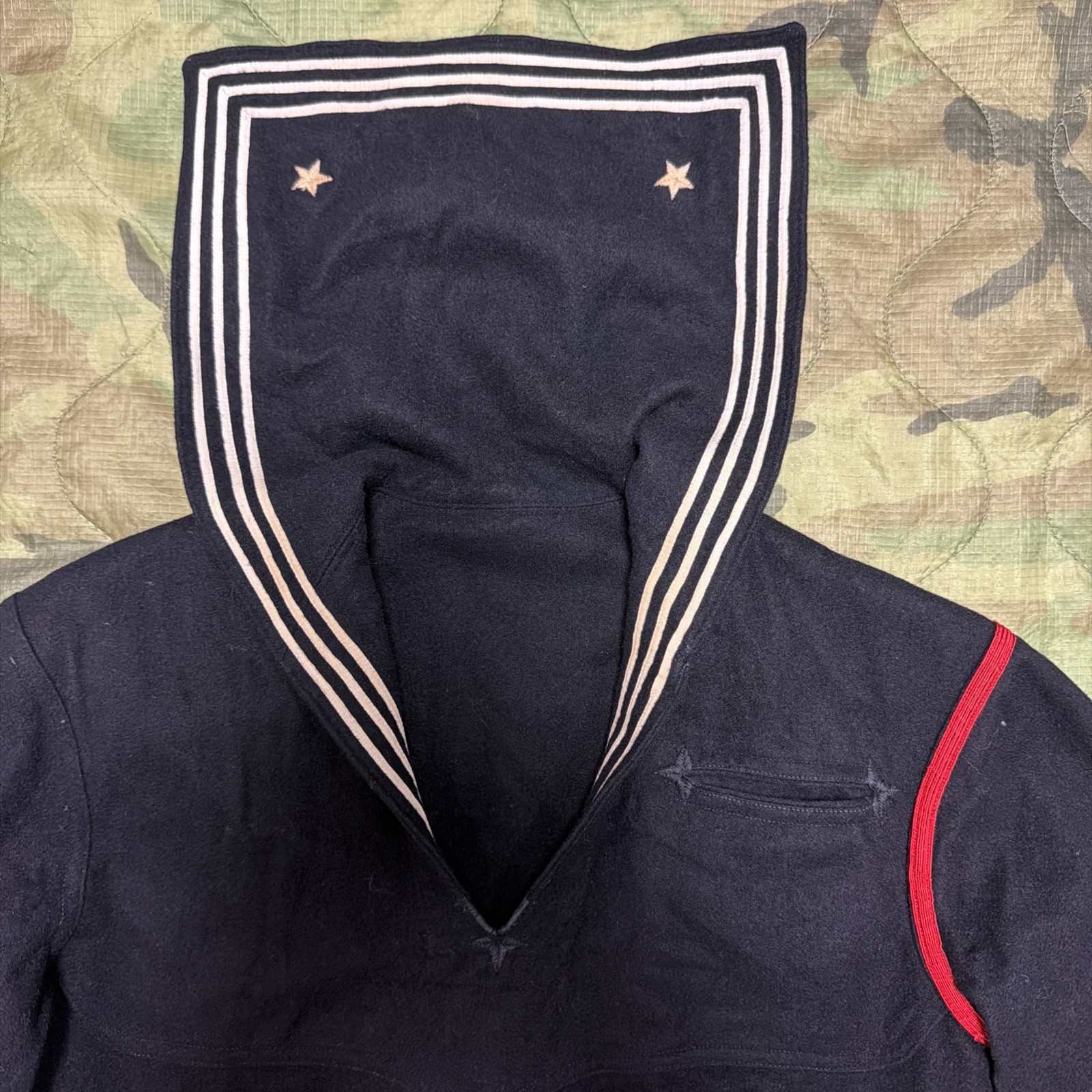 Vintage WW2 38S Navy Shirt Naval Clothing Factory Crackerjack Uniform Sailor K34