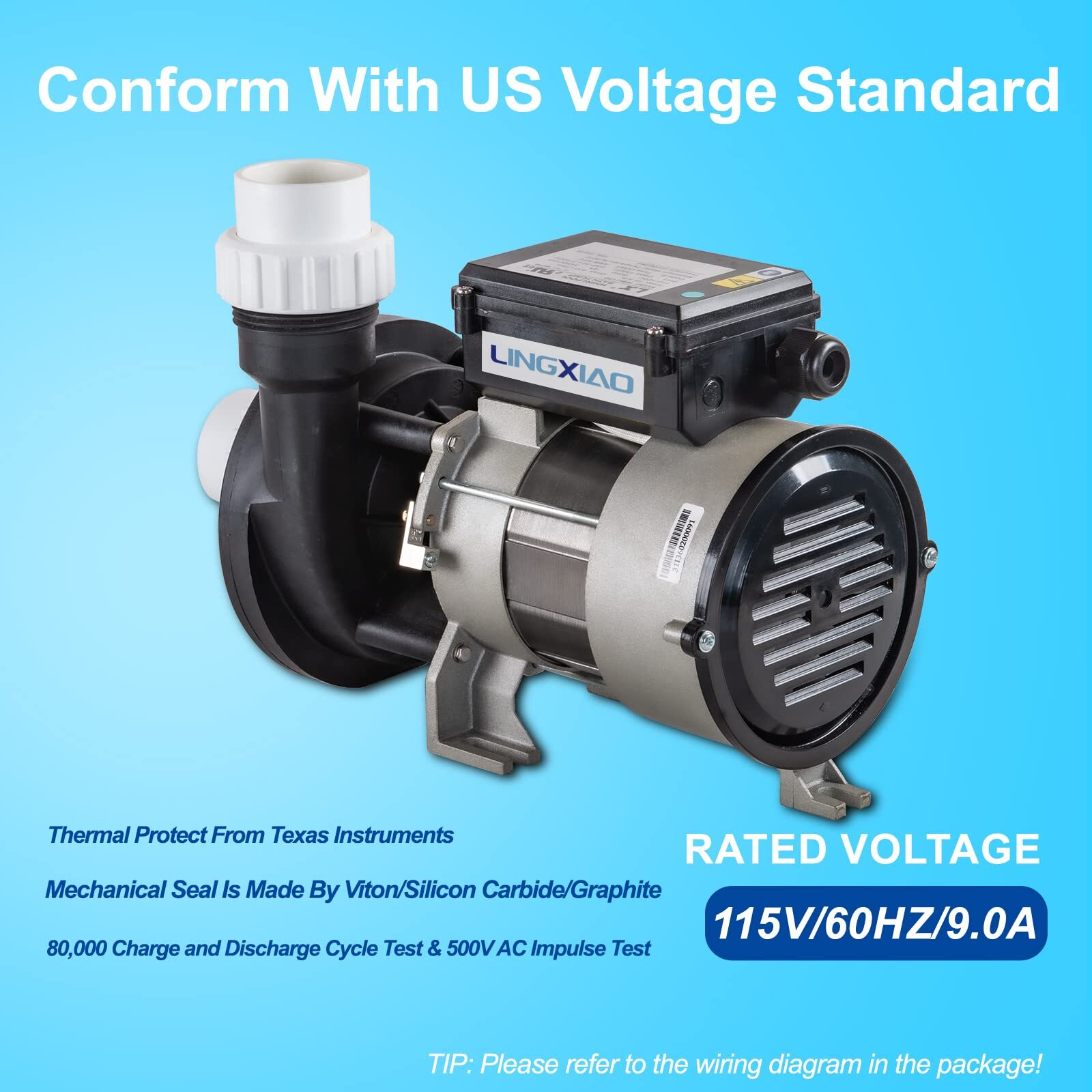 Lingxiao Pump WBC150 Pump Bath LX WBC 9.0A, 115v, 1.5"