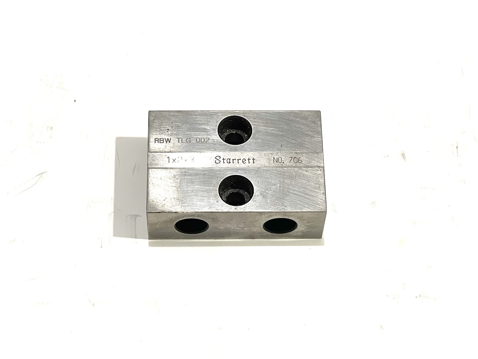Starrett Tri-Block: 1 Blocks, 5 Holes, 1 in x 2 in x 3 in, 0.0001 in Squareness