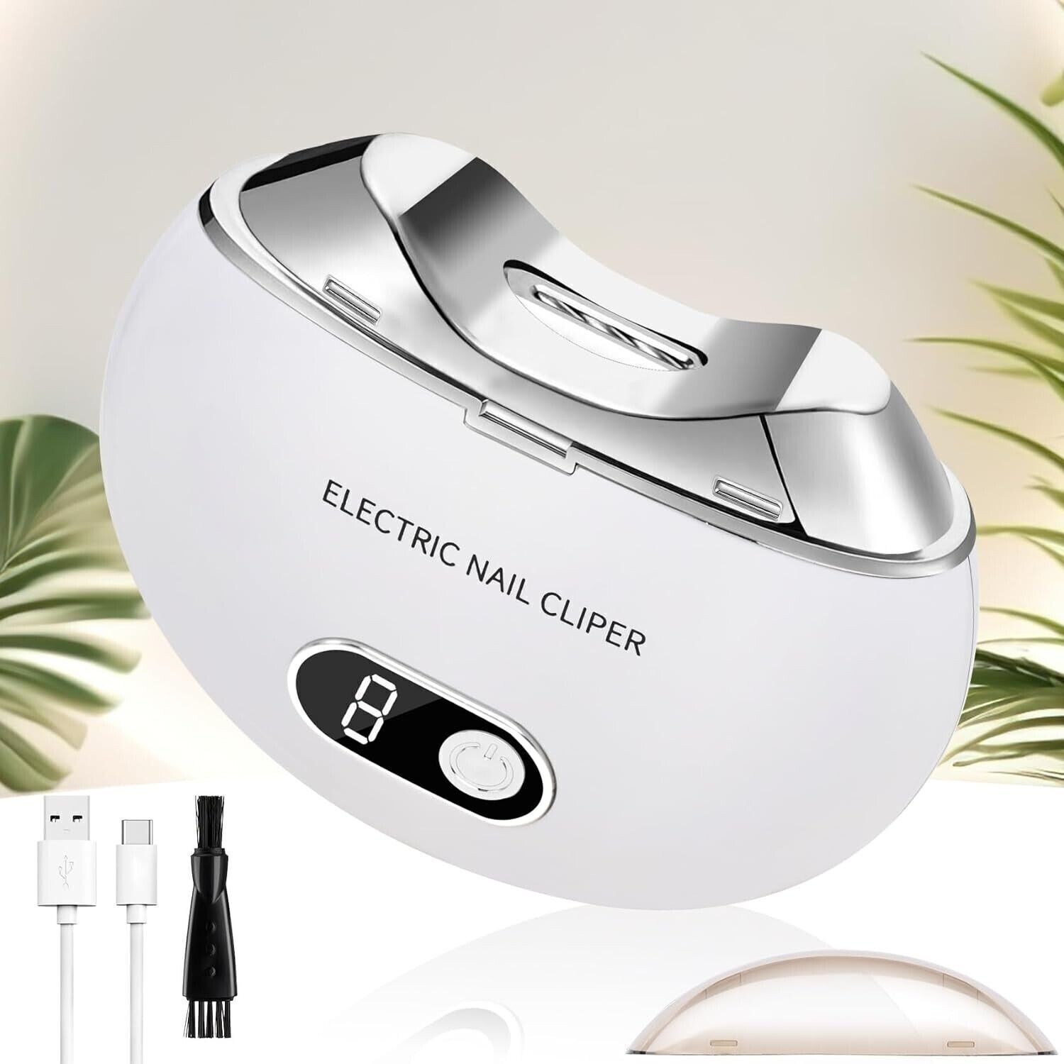 Electric Toe Nail Clippers Light Portable Trimmer Nails Cutter USB Rechargeable