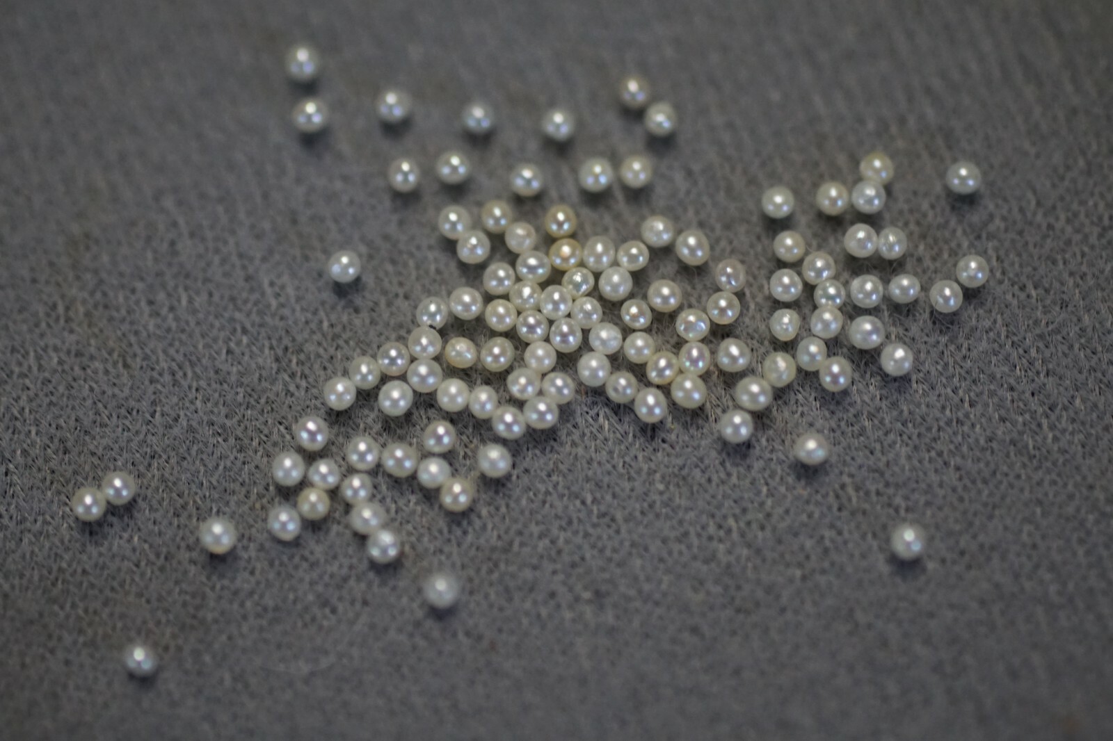 AAA 1.7-1.8mm Near Round Natural Tiny White Pearls No Hole Lot of 20 PCS