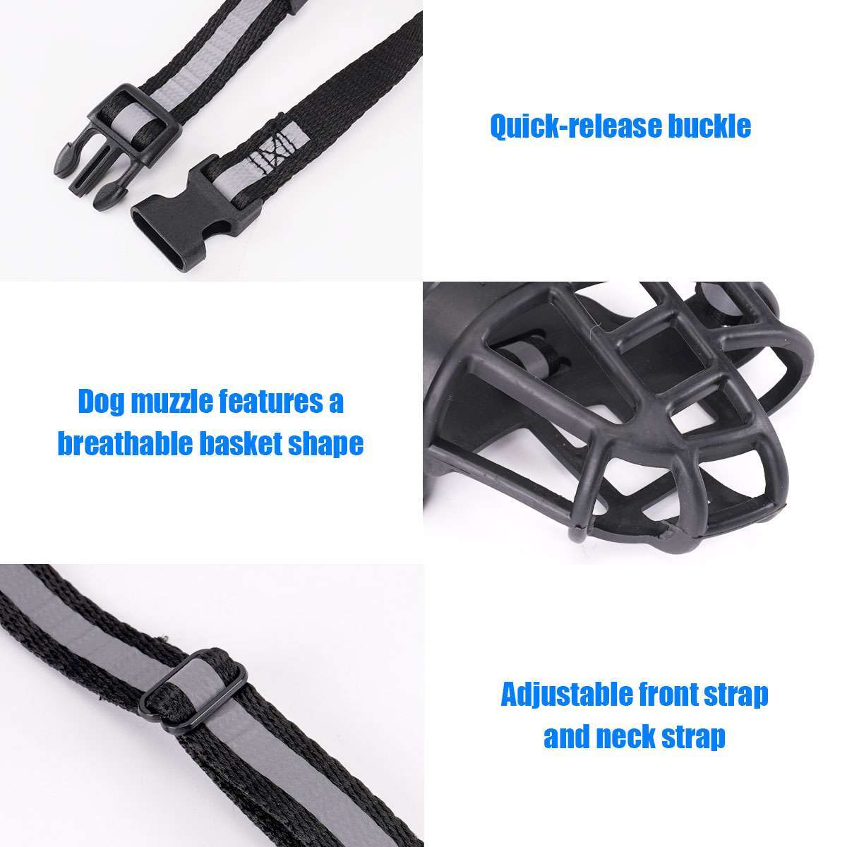 Large Pet Dog Basket Muzzle Mouth Cover Mesh Cage No Barking Biting Chewing