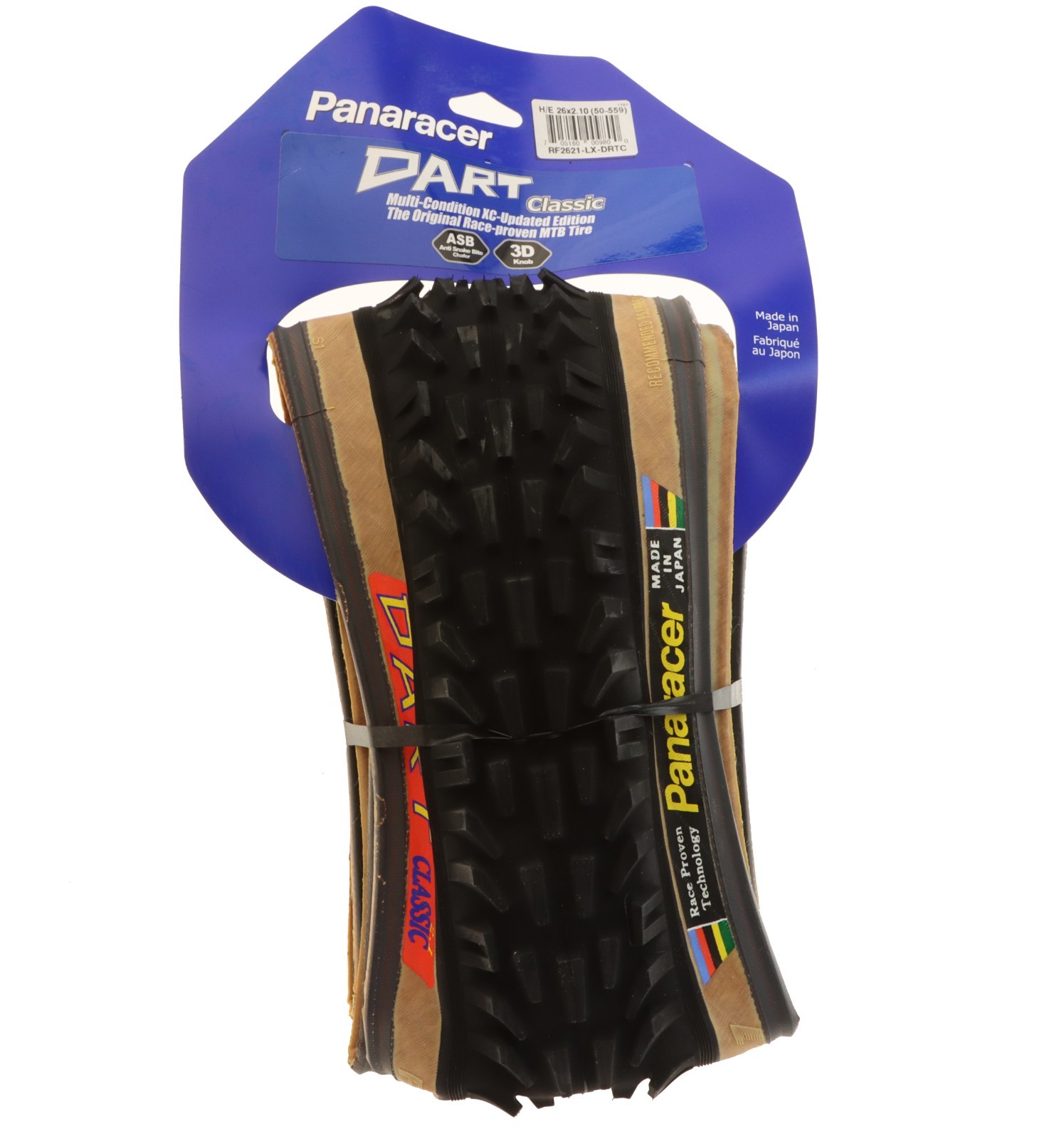 Panaracer Dart Classic Front MTB Folding Tire 26" x 2.10" Black/Brown Japan NEW