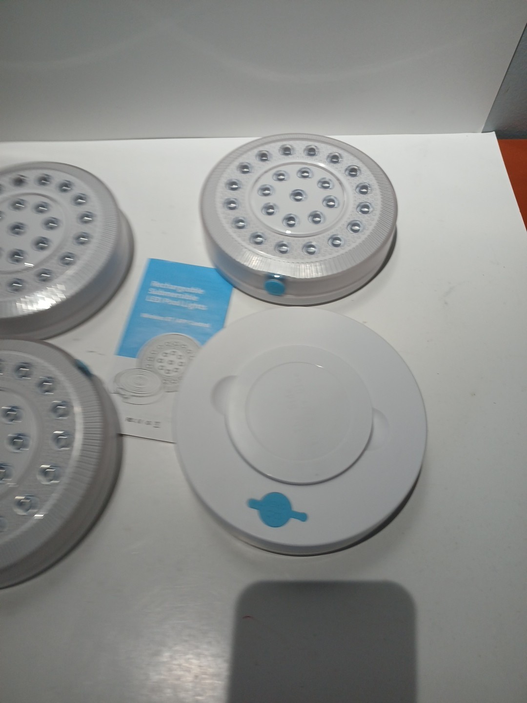 Rechargeable Submersible LED Pool Lights Wireless APP Control Waterproof 4 Pack