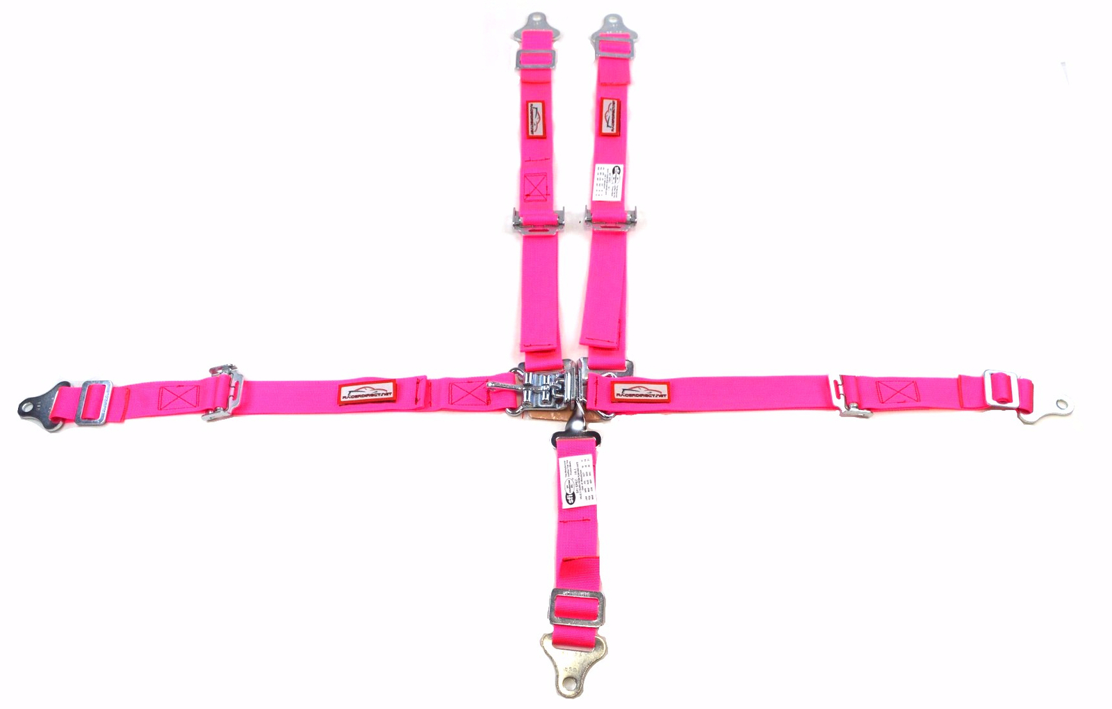 QUARTER MIDGET RACING HARNESS SFI 16.1 5 PT LATCH & LINK ROLL BAR MOUNT HOT PINK