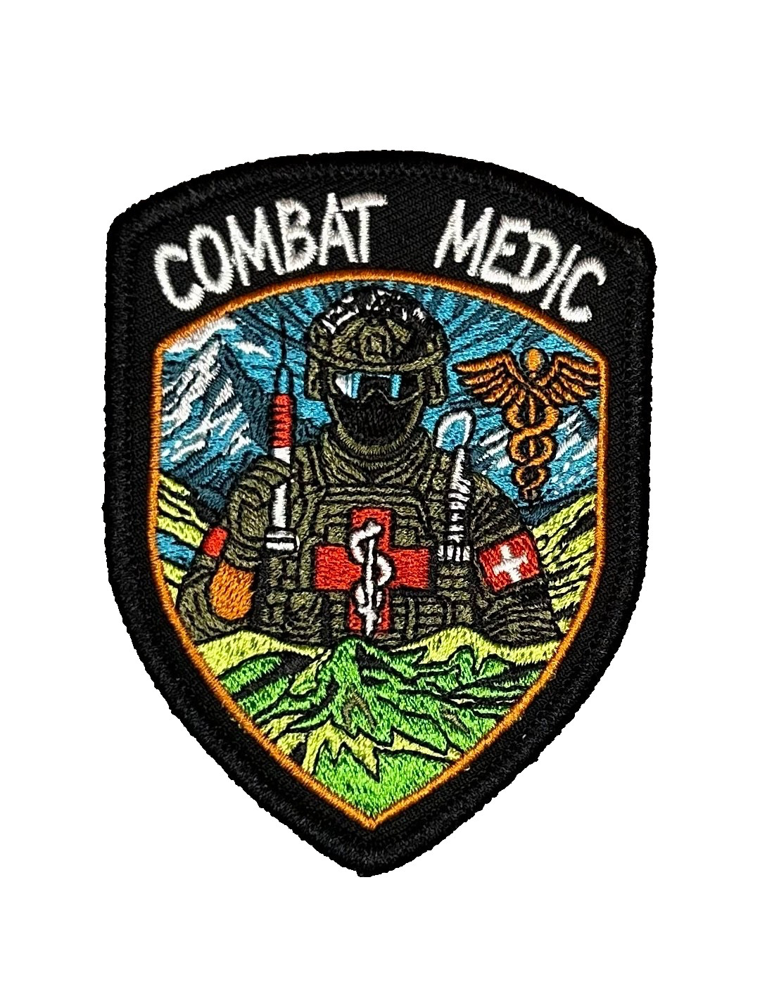 FABULOUS COMBAT MEDIC EMBROIDERED IRON-ON PATCH...