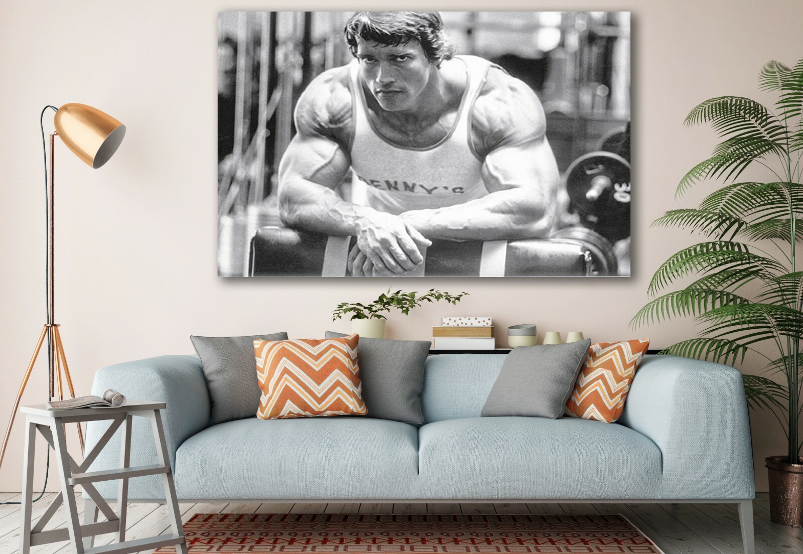 Arnold Schwarzenegger Training Time Gym Canvas Decor Motivation Art Muscle Print