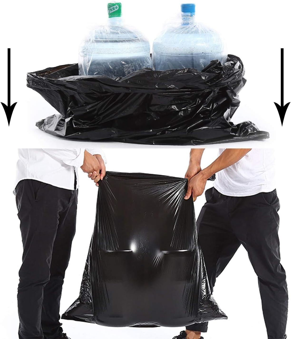 Large 55-60 Gallons Contractor Trash Bags 2MIL 38*56 inch heavy duty plastic bag