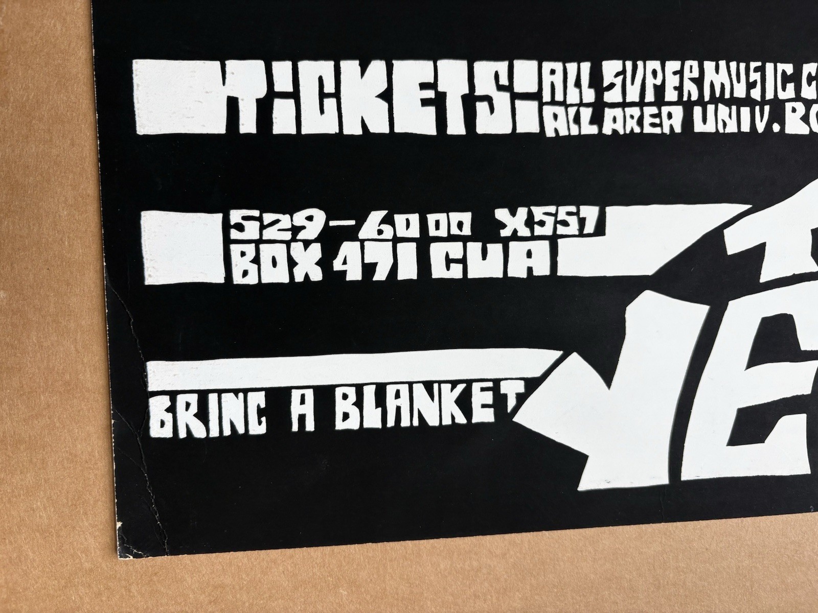 1971 Ten Years After CVA Cardboard Original First Print Concert Poster