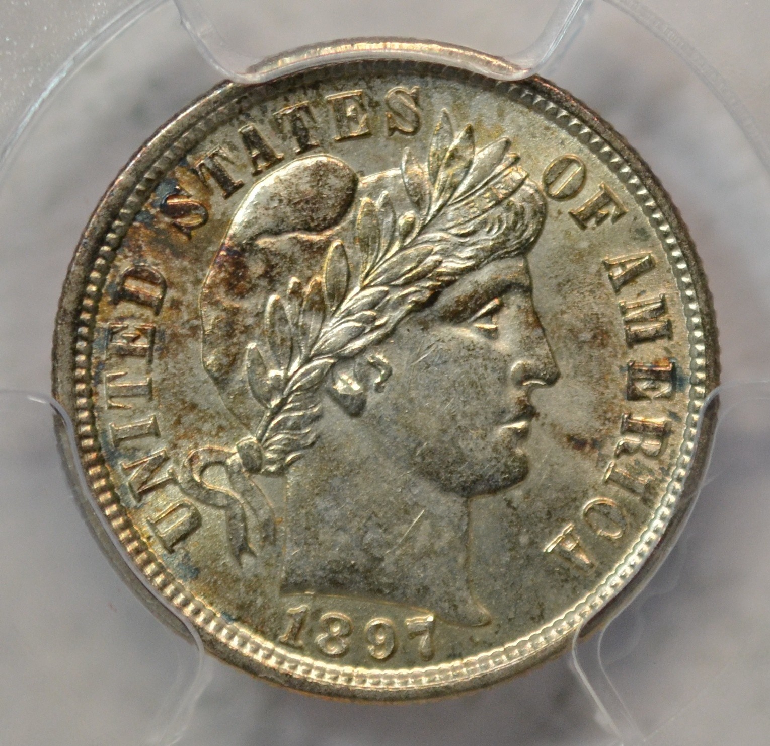 1897 Barber dime, PCGS MS63