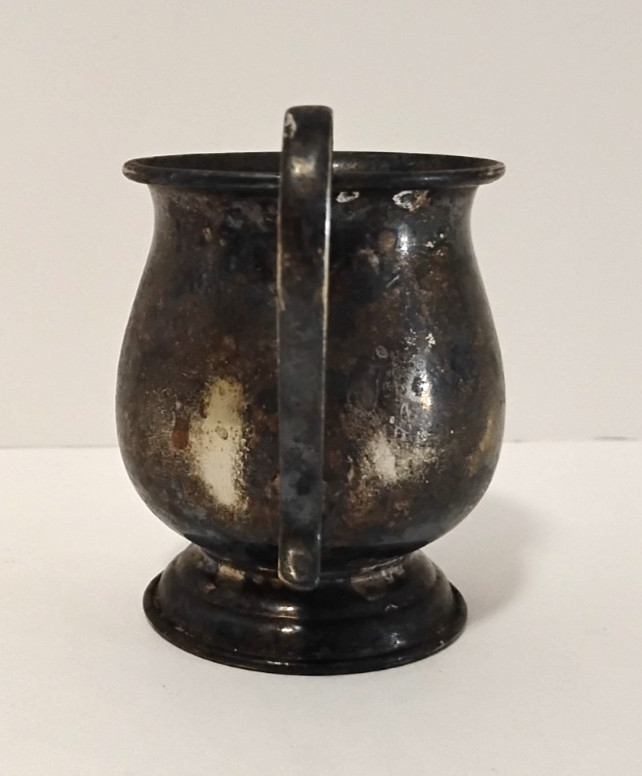 Vintage Silver Plated Small Teacup READ