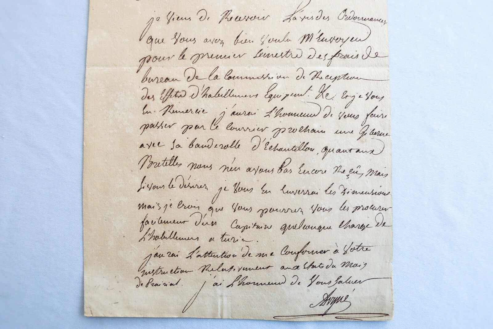 1802 France Revolution Army Equipment Supply Document Napoleon Battle War