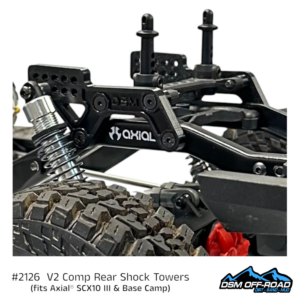 V2 Rear Comp Shock Towers (fits Axial® SCX10 III & Base Camp)