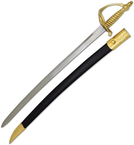 32" Revolutionary War Battle of Bunker Hill Combat Ready Sword with Scabbard