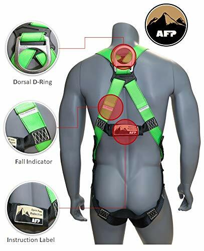 Fall Protection Safety Harness Lanyard Construction Roofing Combo Kit ANSI OSHA