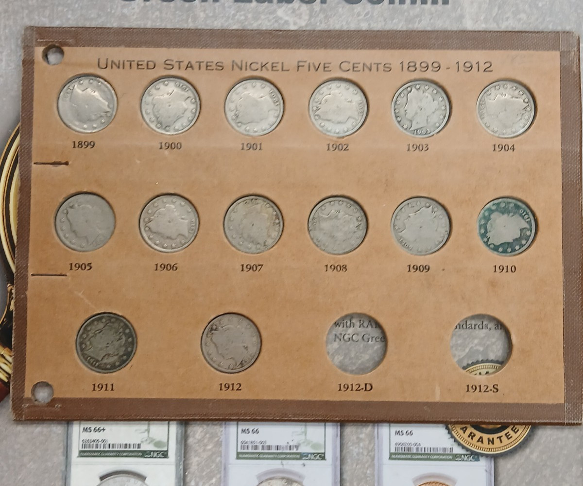 United States Liberty Head V nickels 1899-1912 lot of 14 coins   T-262