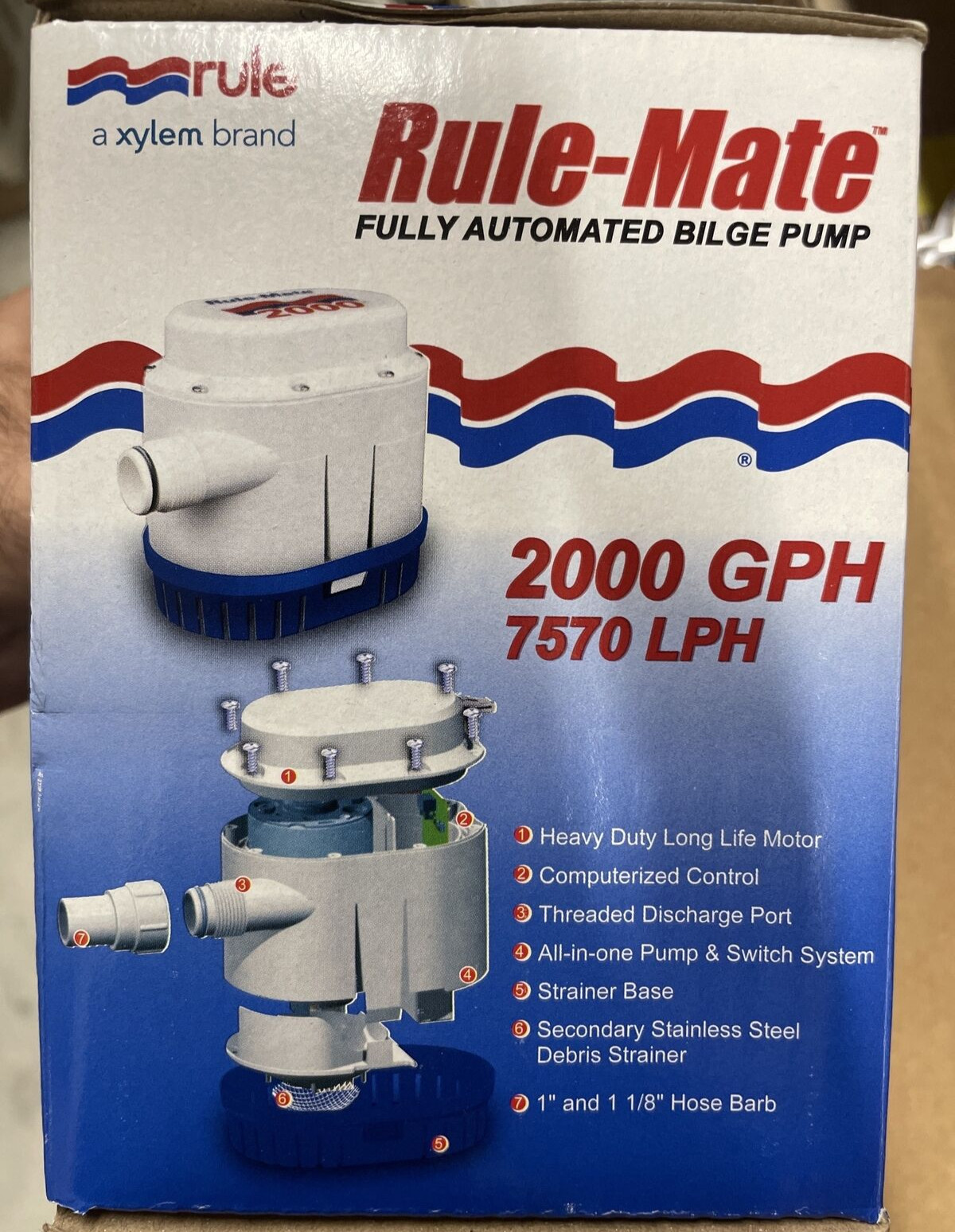 Rule Rule-Mate® 2000 GPH Fully Automated Bilge Pump - 12V RM2000A