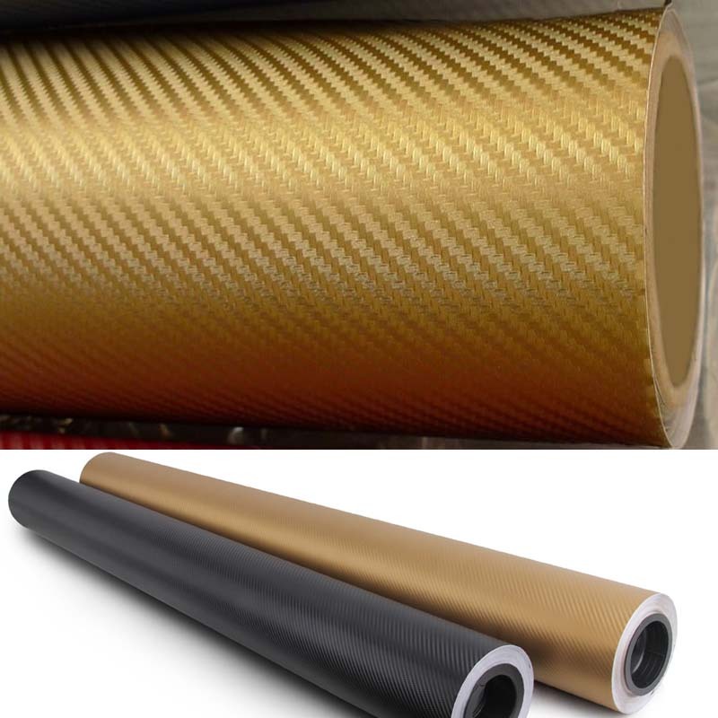 Premium 4D Gloss Carbon Fiber Vinyl Wrap Film Sticker Bubble Free Air Release
