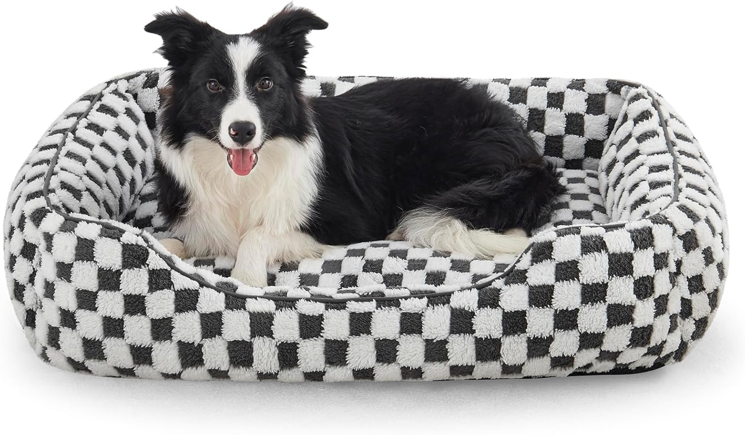 Dog Bed for Large Medium Small Dogs - Rectangle Orthopedic Dog Sofa Bed, Cute Mo