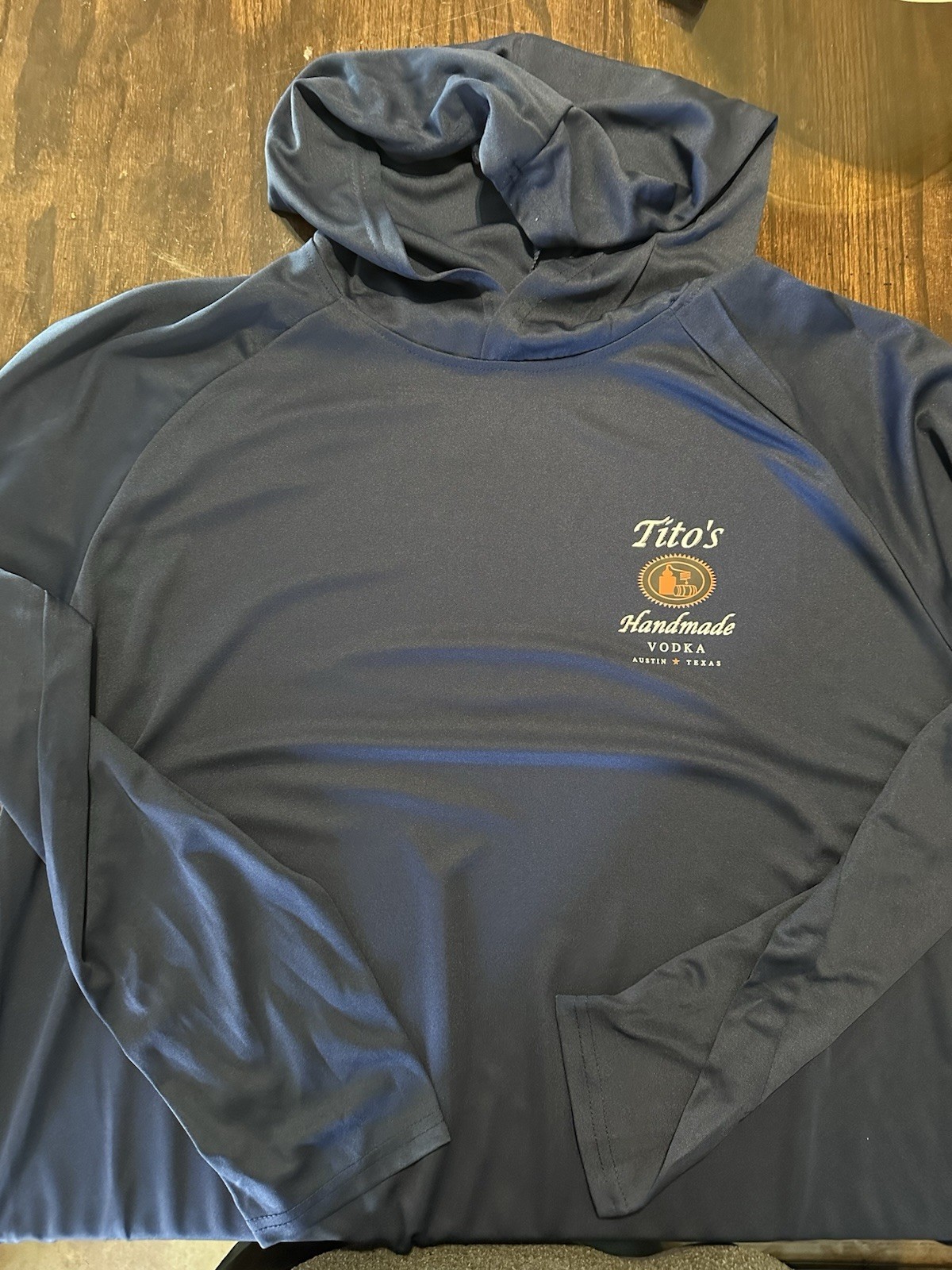 Tito’s Vodka Light Weight Hoodie Navy Blue Mens  XXL Titos   Logo