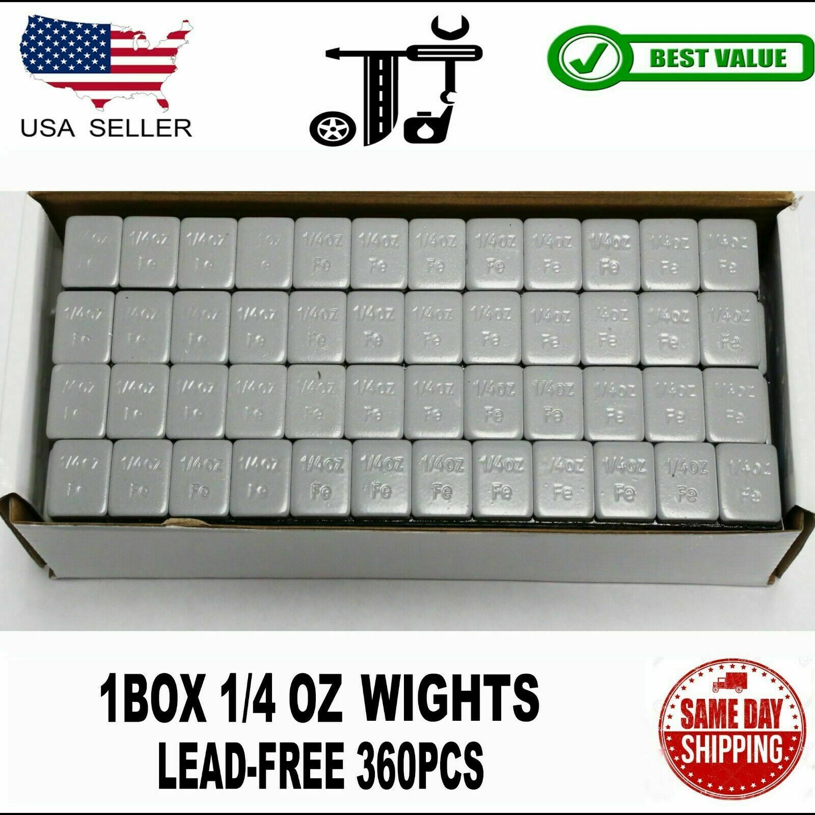 8 BOX BUNDLE  1/4OZ GRAY WHEEL WEIGHTS STICK-ON ADHESIVE TAPE 6 LBS LEAD-FREE