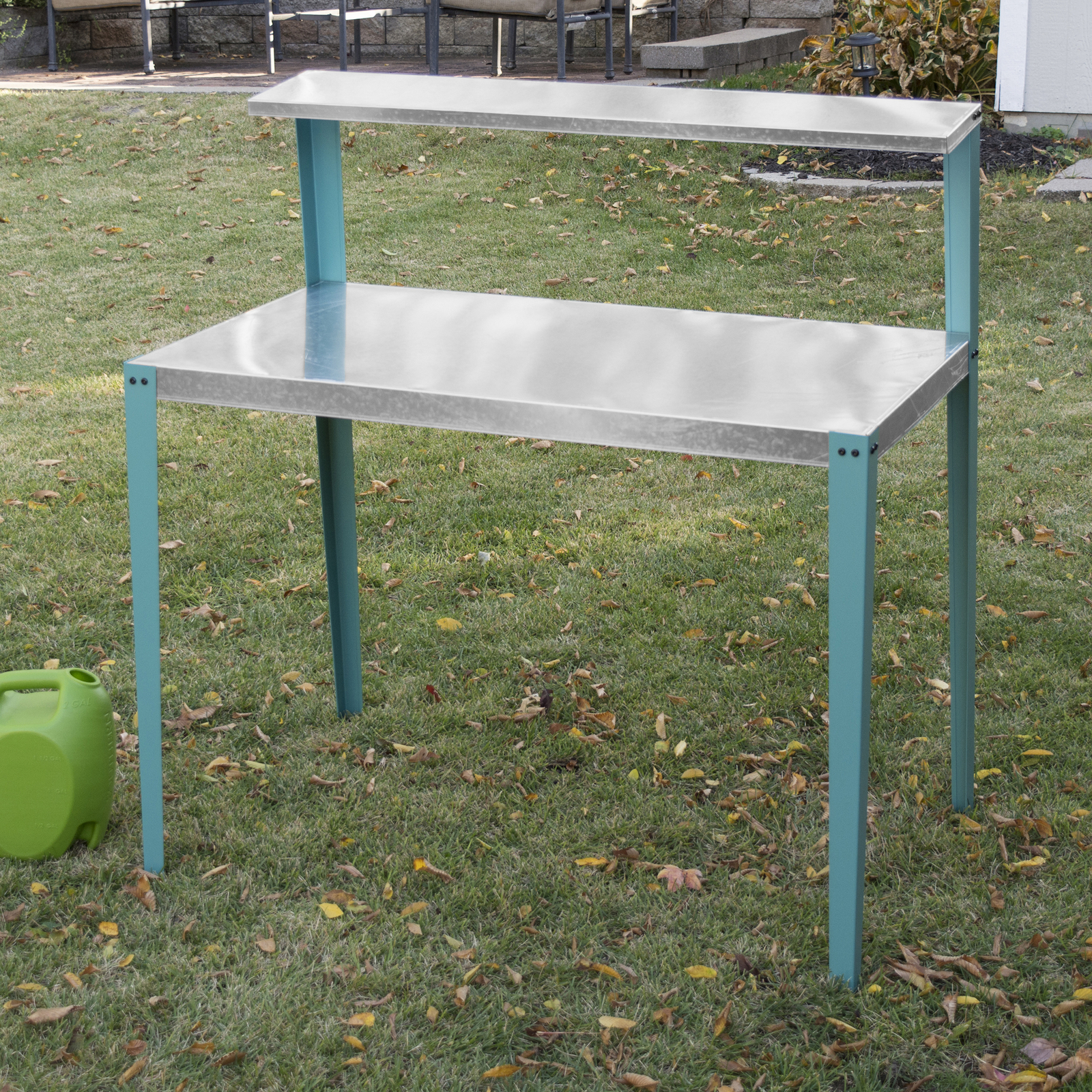 AmeriHome GPBENCH-TL Multi-Use Steel Table/Work Bench with Teal Legs