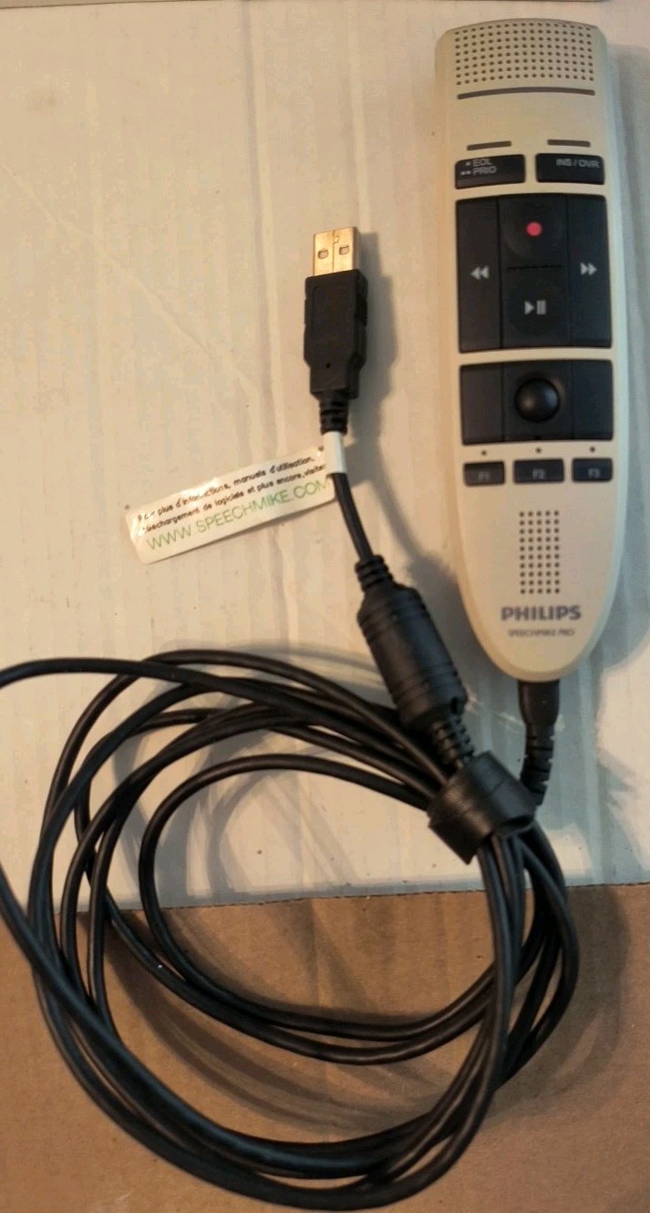 Philips SpeechMike Pro USB Dictation Microphone LFH3200/00 Tested Great