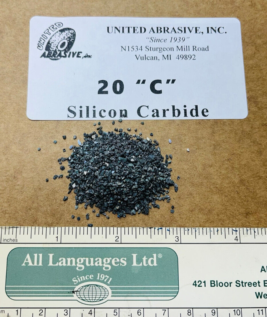 Silicon Carbide: 40 lbs - 20 Grit Coarse - Polishing/Tumbling Abrasive Media