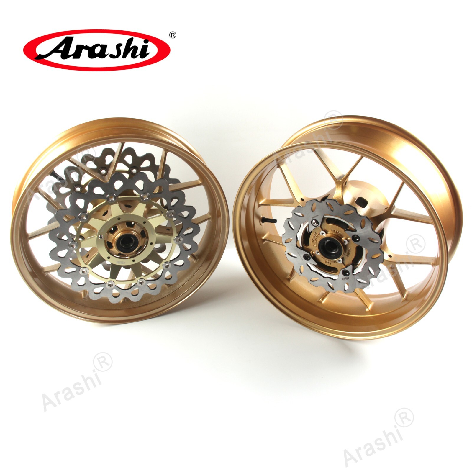 Fit Honda CBR1000RR Fireblade 2004 2005 Front Rear Wheel Rim + Brake Disc Rotor