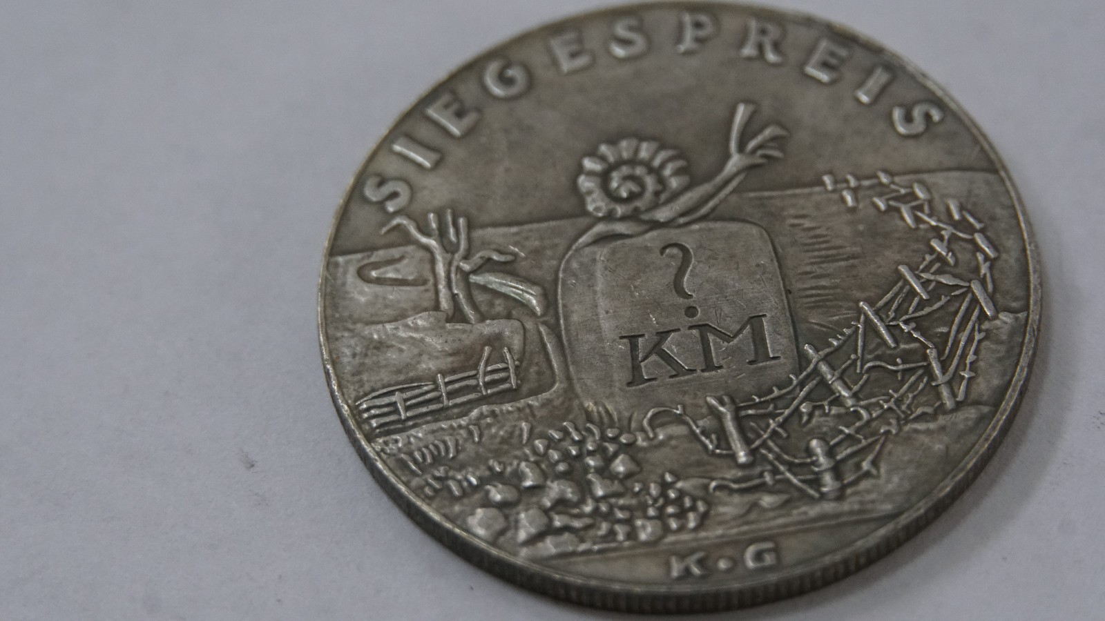 Satirical Coin "Siegespreis" or "Prize of Victory" medal, created in 1917