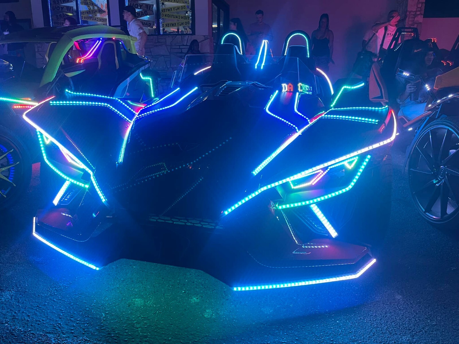 16PCS 4FT Black Out CHASING Tinted LED Strips Lights Slingshot Motorcycle Ryker