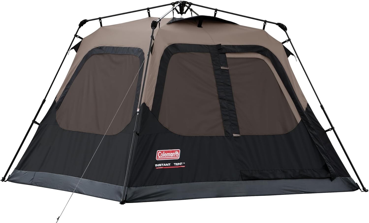 NEW Coleman 4 Person Instant Cabin Camping Tent 1 Room Gray 1 MINUTE SETUP