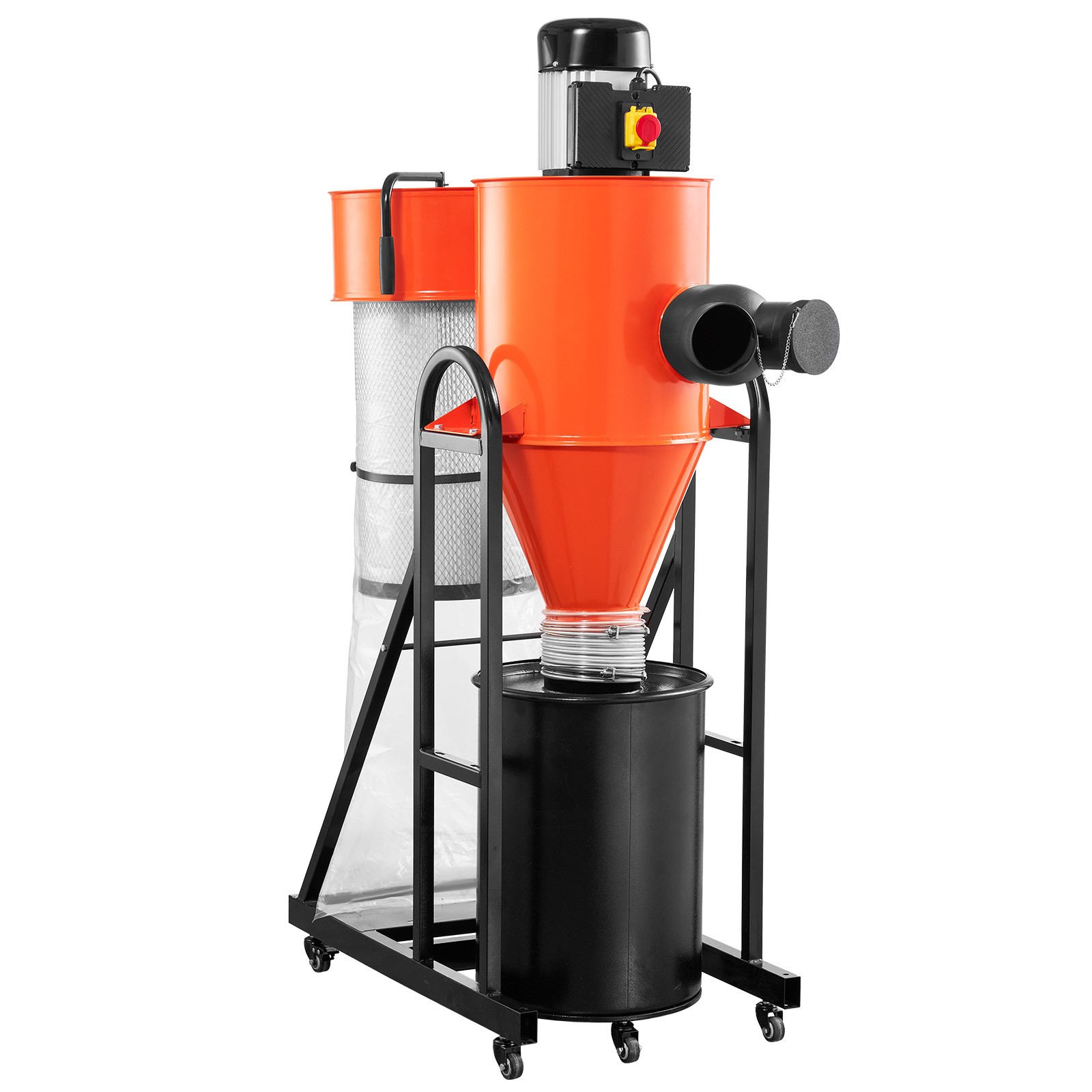 Uimoso 1.5HP Dust Collector with 763 CFM and 3400 RPM Vortex Cone System