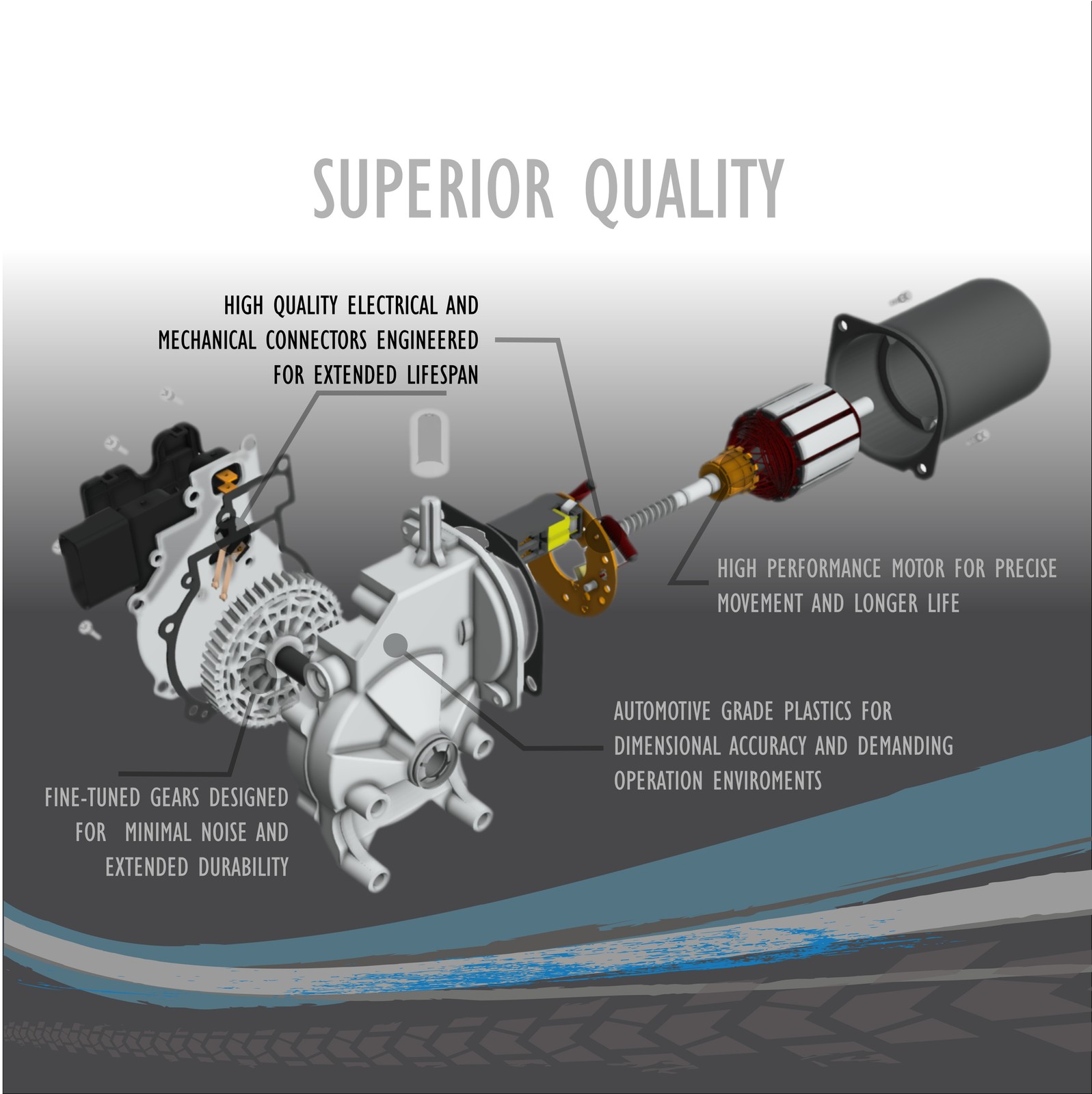 New Windshield Wiper Motor For Ford/Mazda/Mercury B2300/B2500/B3000 1990-2007