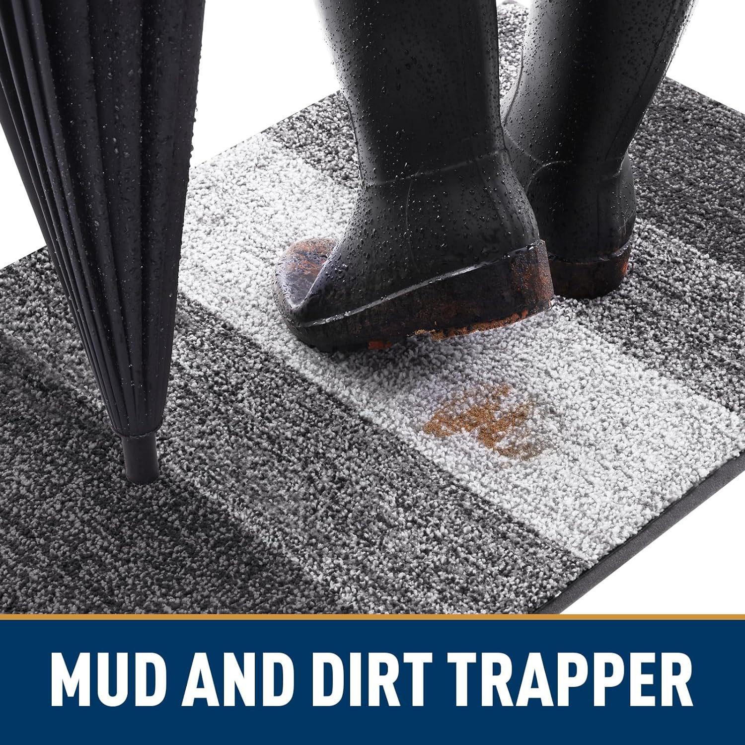 Dog Door Mat for Muddy Paws, Absorbs Moisture and Dirt, Low-Profile Entryway Mat