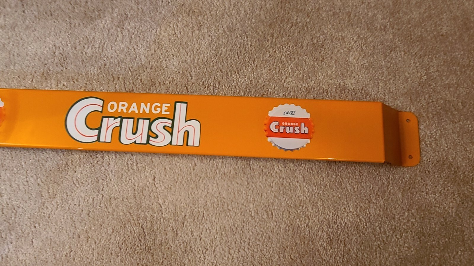 Door push bar 33'' Orange Crush Retro Antique Soda Advertising sign