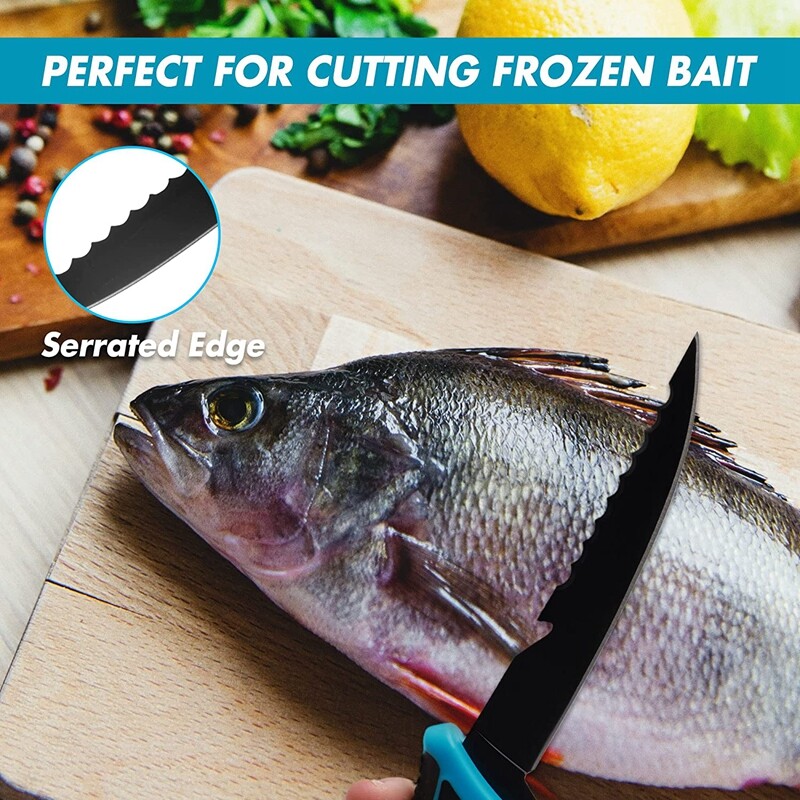 FLISSA 4-Piece Fillet Knife Set Boning Knife & Bait Knives with Sharpener New