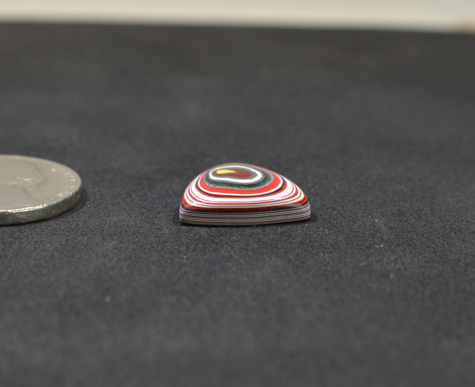 Small Fordite Cabochon, Colorful Triangle, Ohio Motor Agate EB124