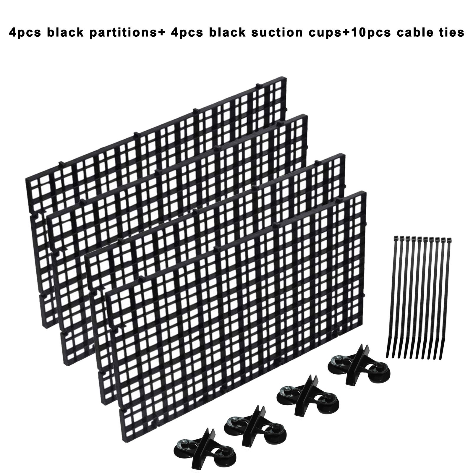 Fish Tank Divider Aquarium Divider with Suction Cups Plastic Egg Crate Partition