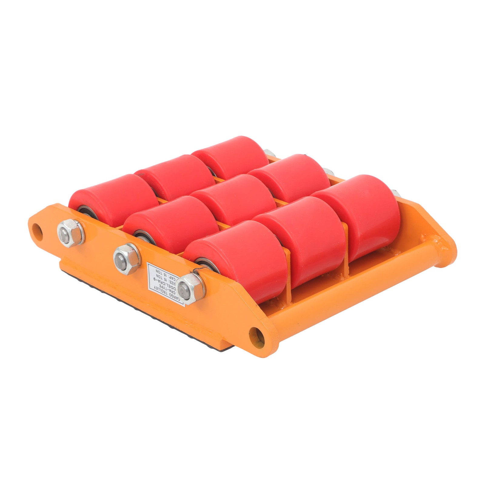 15 Ton 33069Lbs Heavy Duty Machinery Skate Dolly Mover Roller Cargo Trolley 360°