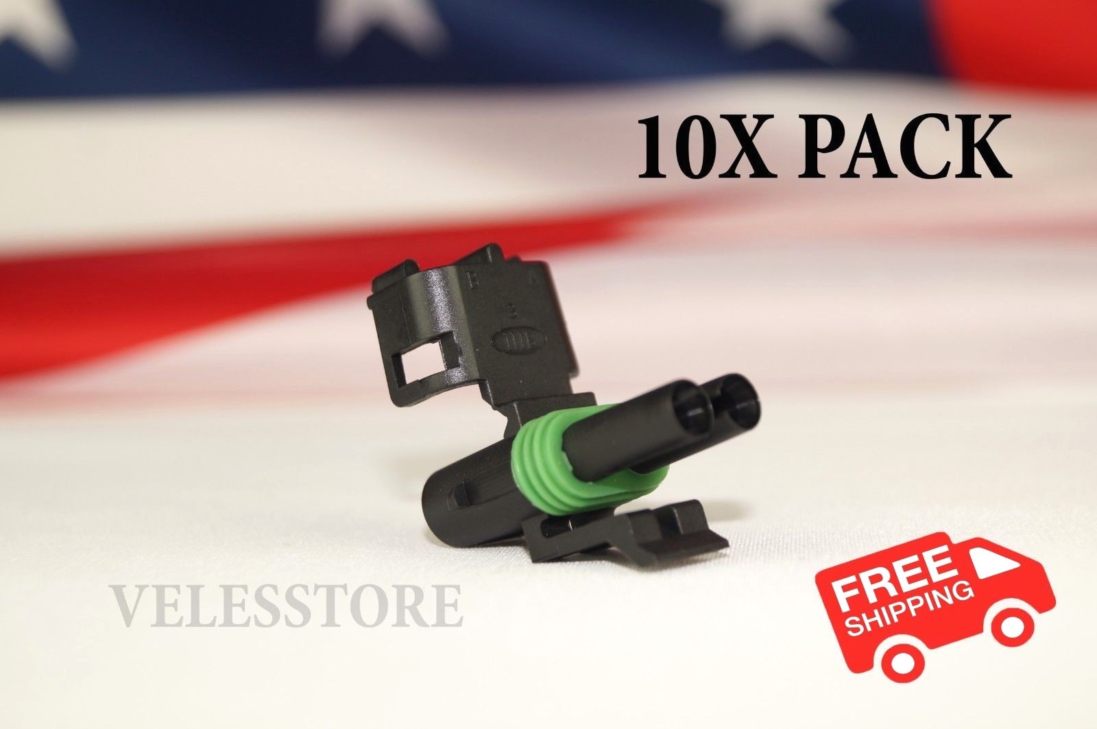 Delphi Weather Pack 2 Pin Sealed Connector Kit 16-14 GA !!!10 COMPLETE KITS!!